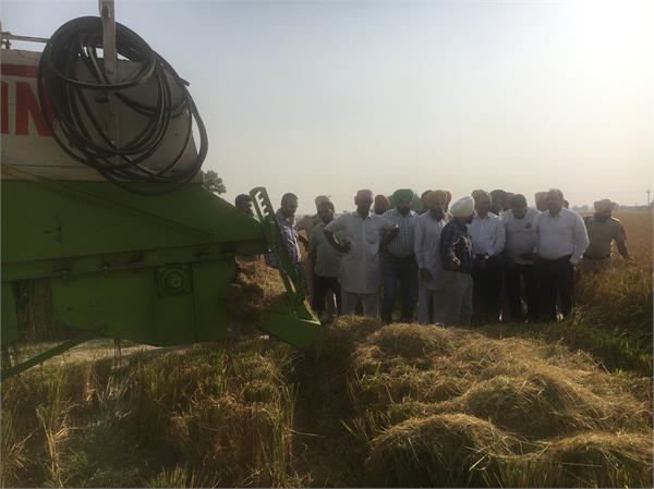 barnala  farmer  straw flame  wheat sowing