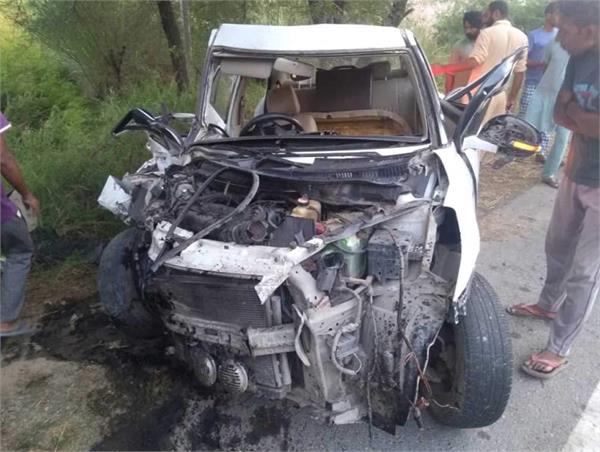 car and truck collision  2 injured