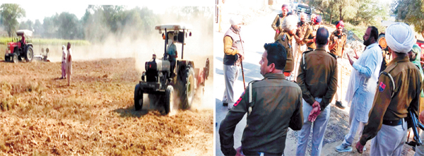 ਝਗਡ਼ੇ ਵਾਲੀ ਜ਼ਮੀਨ ’ਤੇ ਕਬਜ਼ਾ ਕਰ ਰਹੇ ਵਿਅਕਤੀਆਂ ਦੀ ਪੁਲਸ ਨਾਲ ਹੋਈ ਤਲਖ-ਕਲਾਮੀ