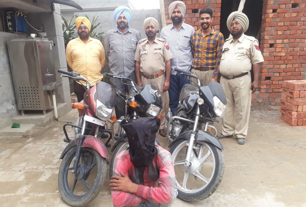 ਚੋਰੀ ਦੇ ਤਿੰਨ ਮੋਟਰਸਾਈਕਲਾਂ ਸਮੇਤ ਇਕ ਗ੍ਰਿਫਤਾਰ