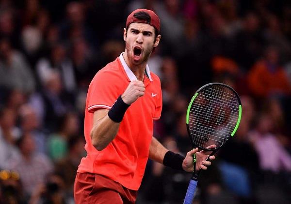 khachannov beat paris masters by defeating number one djokovic
