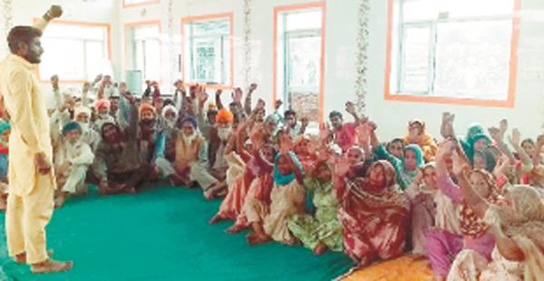 sloganeering as a protest against the grant of panchayat