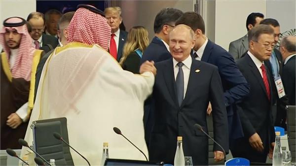 a different style of meeting with the saudi prince salman and putin