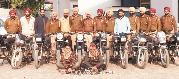 2 with 10 motorcycles stolen