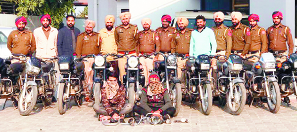 ਚੋਰੀ ਦੇ 10 ਮੋਟਰਸਾਈਕਲਾਂ ਸਮੇਤ 2 ਕਾਬੂ