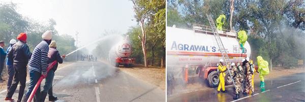 truck  ammonia gas leakage