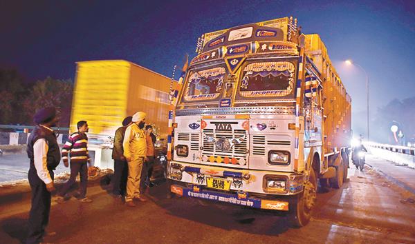 trucked in no entry damaged