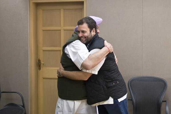 rahul gandhi meets captain
