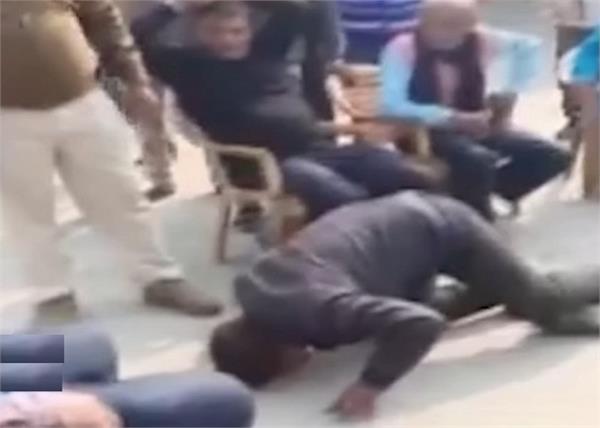 bihar punishment man spit fumes