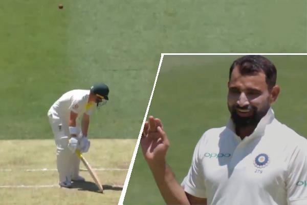 shami has thrown a ball  was surprised batsmen