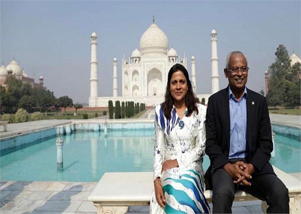 maldives president solih see the taj mahal