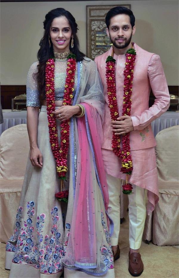 badminton star saina nehwal and p kashyap married