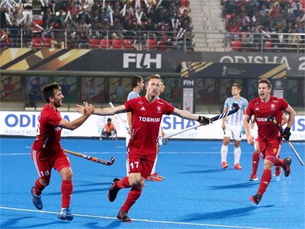 hockey world cup england beat semifinal champions argentina