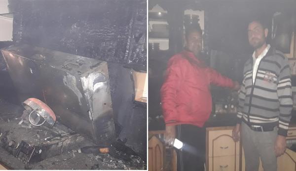 kitchen fire  luggage burns