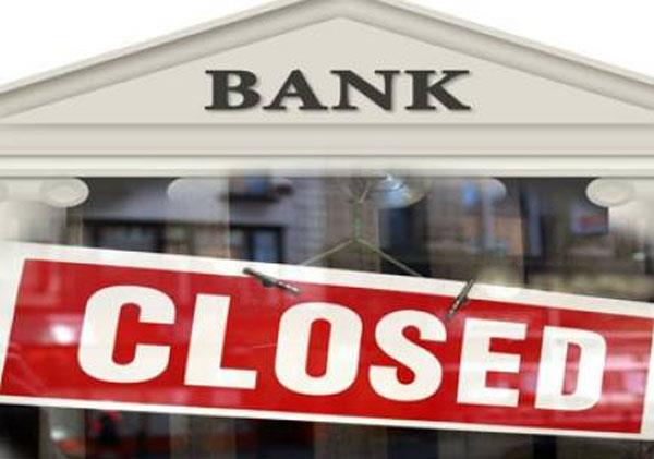 bank closed for three days from today