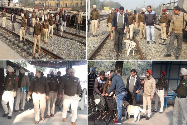 bomb detection and railway checks with dog squad