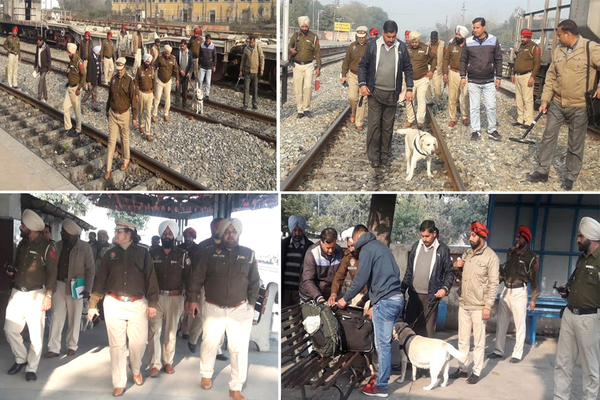 ਬੰਬ ਨਿਰੋਧਕ ਦਸਤੇ ਤੇ ਡੌਗ ਸਕੁਐਡ ਨਾਲ ਰੇਲਵੇ ਲਾਈਨਾਂ ਦੀ ਜਾਂਚ