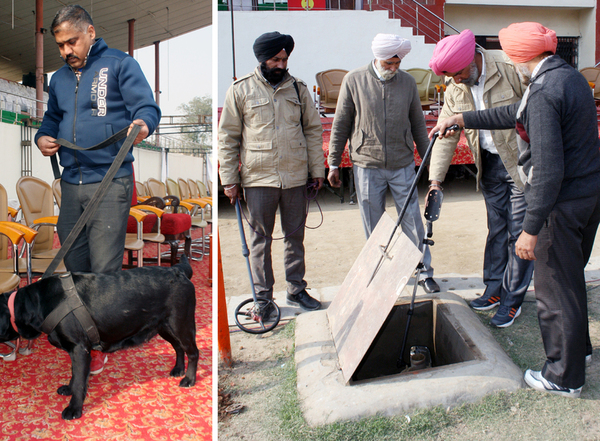 ਡਾਗ ਸਕੁਐਡ ਤੇ ਬੰਬ-ਨਿਰੋਧਕ ਦਸਤਿਆਂ ਨੇ ਖੰਗਾਲਿਆ ਸ਼ਹਿਰ ਦਾ ਚੱਪਾ-ਚੱਪਾ