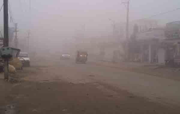 dense fog and bone chilly slowed down pace of life