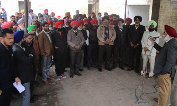 the punjab roadways employees gate rally on bus stand