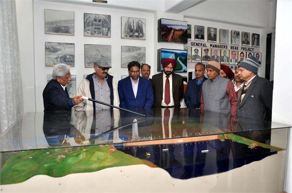 inspection of pong dam by governor punjab