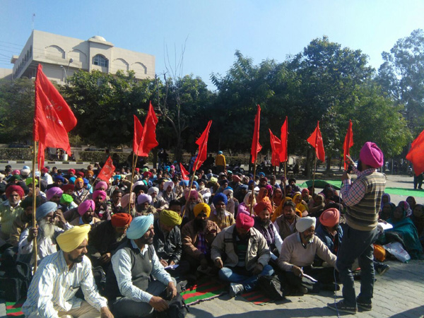 ਕੱਚੇ ਕਾਮੇ ਪੱਕੇ ਕਰਵਾਉਣ ਲਈ ਘੇਰਿਆ ਡੀ. ਸੀ. ਦਫਤਰ