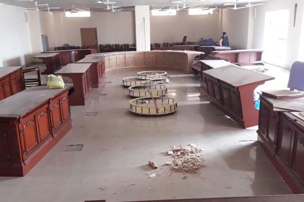 corp   s meeting hall is being given new look