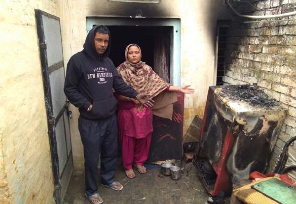 due to the short circuit  the ashes of burnt houses  utensils and clothes burned