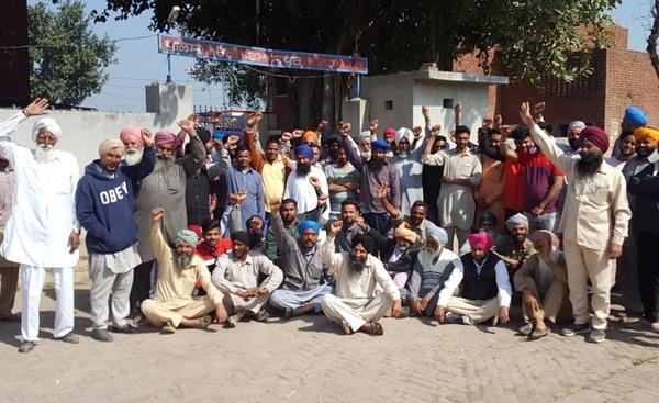 village dwellers and families of panchayat land face off