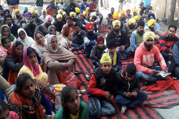 water supply and sanitation contract workers took out the protest march