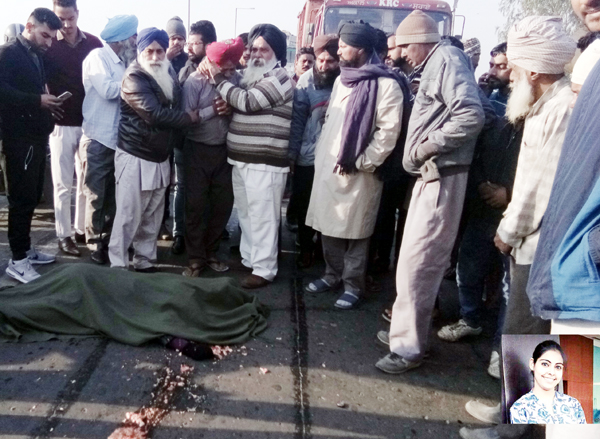 ਤੇਜ਼ ਰਫ਼ਤਾਰ ਟਰਾਲੇ ਦੀ ਲਪੇਟ ''ਚ ਆਉਣ ਕਾਰਨ ਲੜਕੀ ਦੀ ਮੌਕੇ ''ਤੇ ਮੌਤ