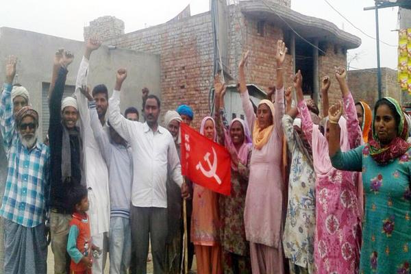 protest against village residents powercom officials