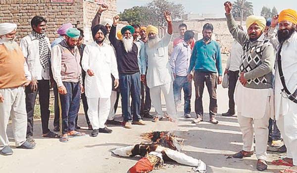 frozen farmers and effigies of the punjab government