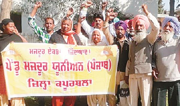 rural labor union protested against police
