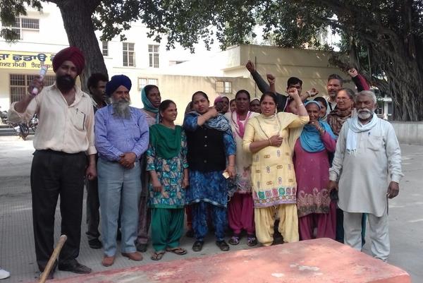 a protest demonstration organized by the asha workers at civil hospital office