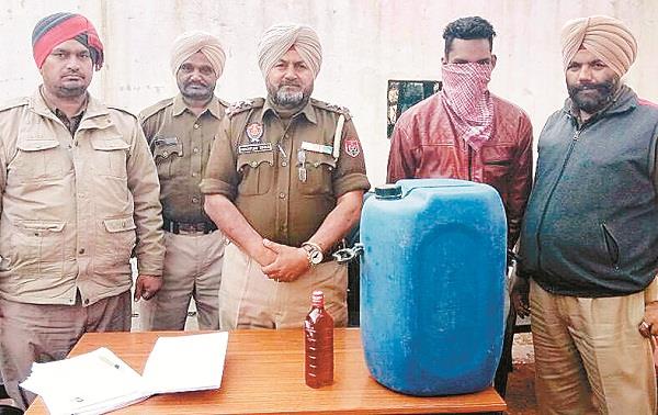 control over 120 bottles of illegal liquor