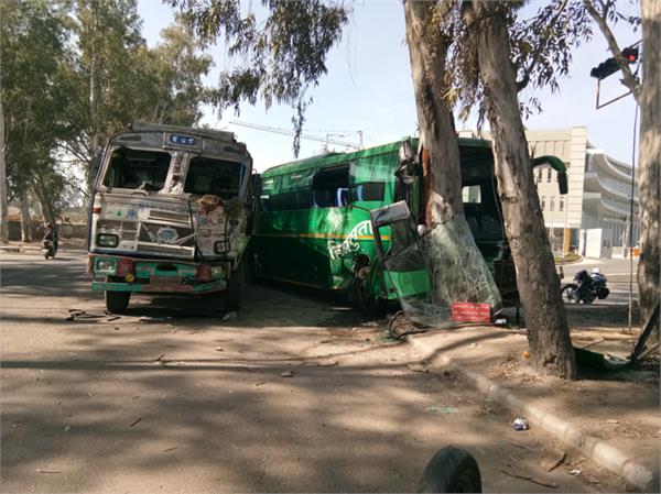 milk tanker and bus accident