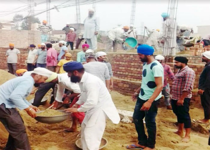 ਪਿੰਡ ਮੱਝੂਪੁਰ ਦੇ ਗੁਰਦੁਆਰਾ ਸਿੰਘ ਸਭਾ ਦਾ ਨਿਰਮਾਣ ਅਰੰਭ