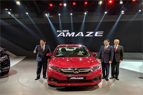 auto expo 2018 honda launches new generation of amaze