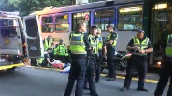 woman hit by tram in melbourne
