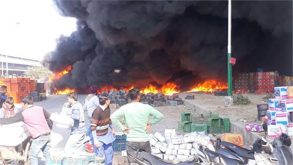 fire in ludhiana fruit mandi
