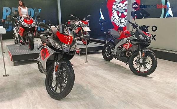 auto expo 2018 aprilia rs 150 and tuono 150 showcased
