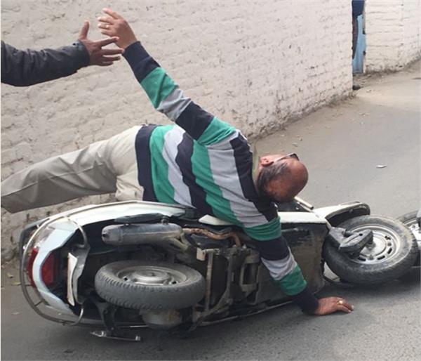 road accident man injured