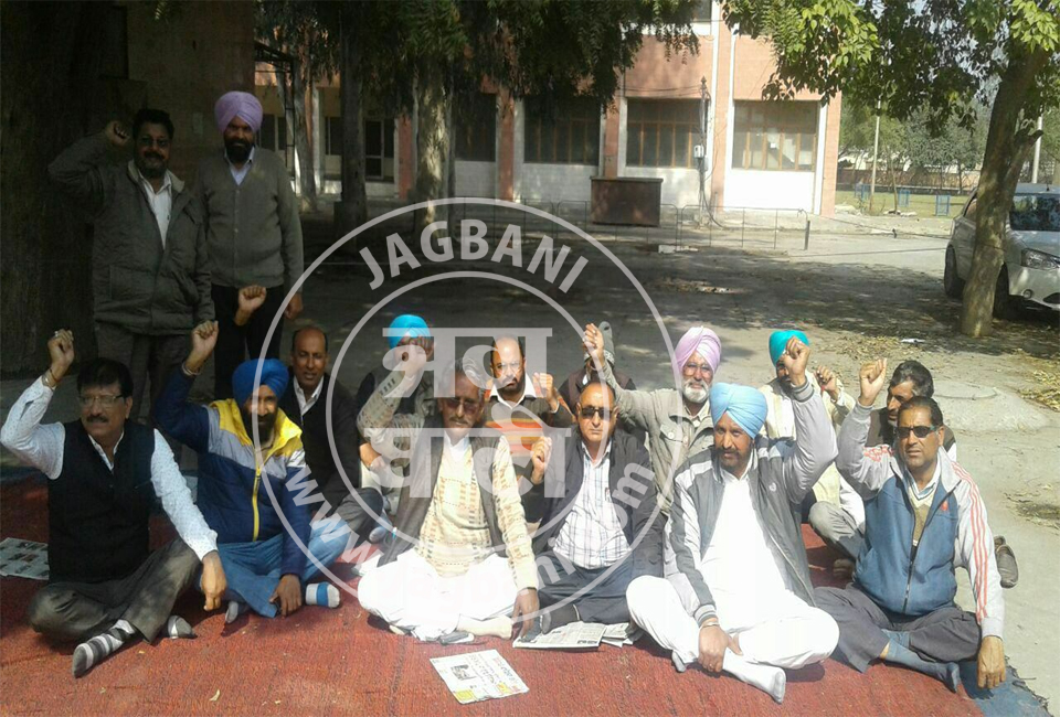 ਹਾਈਕੋਰਟ ਦੇ ਹੁਕਮਾਂ ਦੀ ਉਲੰਘਣਾ : ਪਟਵਾਰੀਆਂ ਵਲੋਂ ਤਹਿਸੀਲ ਕੰਪਲੈਕਸ ''ਚ ਧਰਨਾ