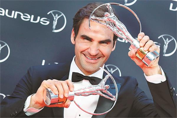 federer becomes laureaus award  s most successful player
