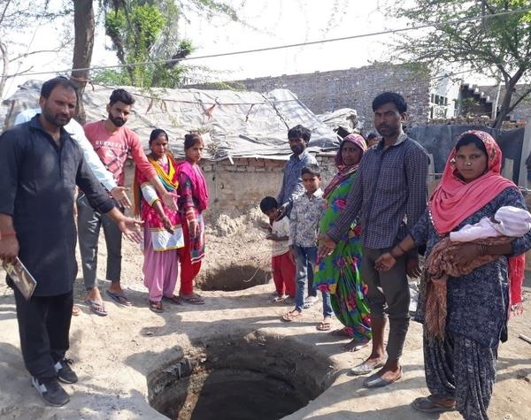 poor families who have been digging well for 5 months
