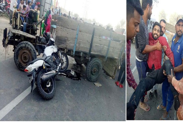 ਹਾਦਸੇ ''ਚ 2 ਵਿਅਕਤੀਆਂ ਦੀ ਮੌਤ ; 4 ਜ਼ਖਮੀ