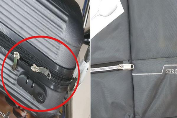 the luggage at the airport by breaking the lock of passenger bags