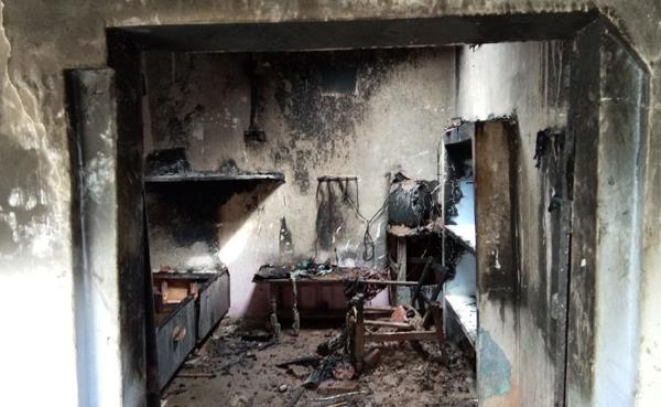 the ashes were burnt to the house of a widow by her house and belongings