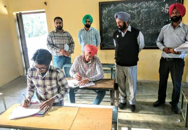 district education officer unexpected checking of a dozen exam centers